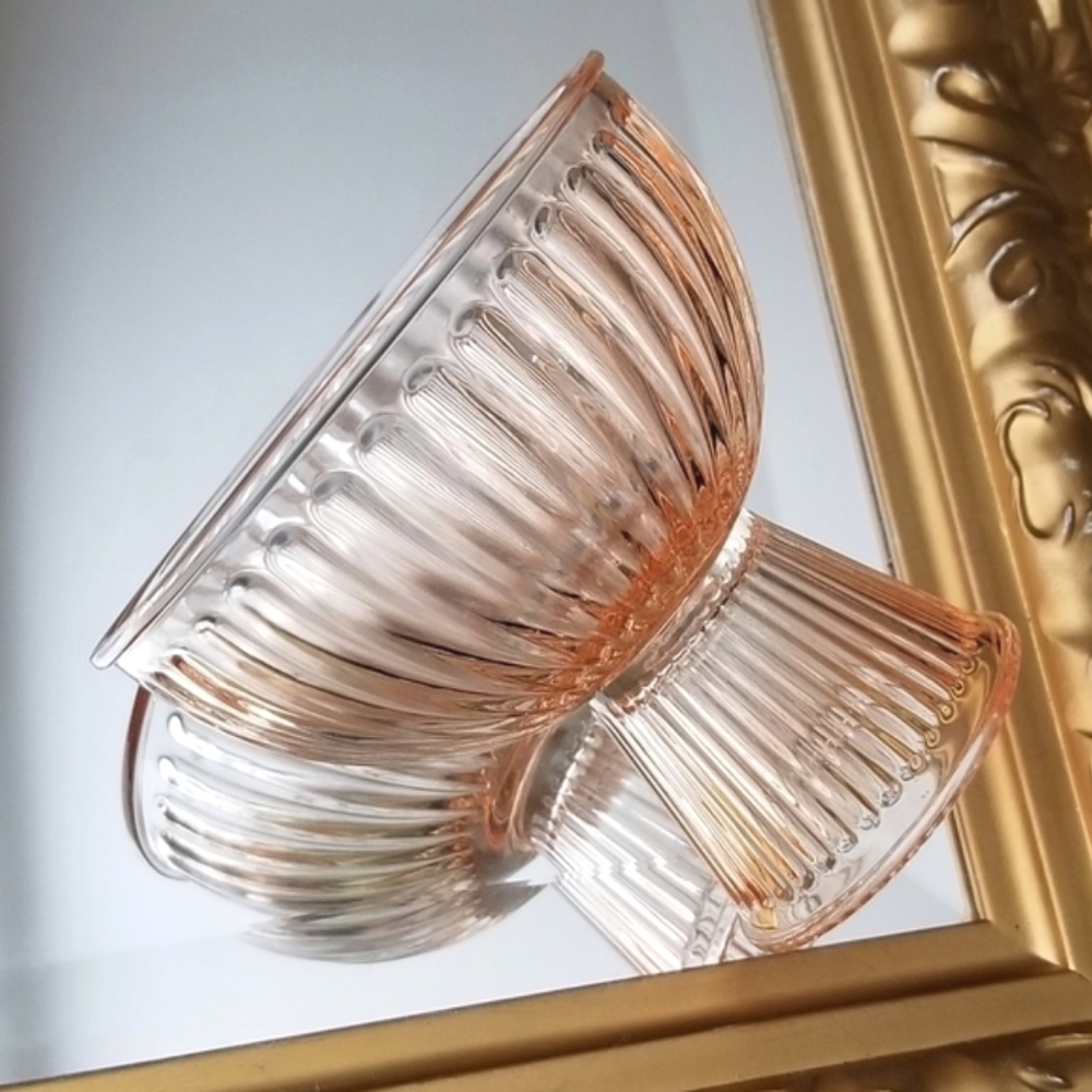 ❗Target Bullseye Playground Pink Glass Fluted Candy Dish❗